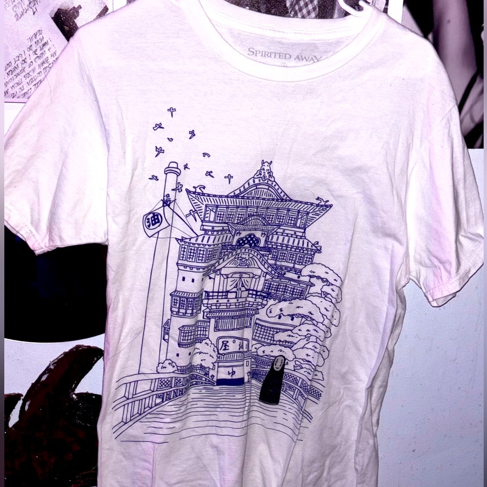 ๋࣭⭑ spirited away graphic T-shirt oversized long - Picture 1 of 3